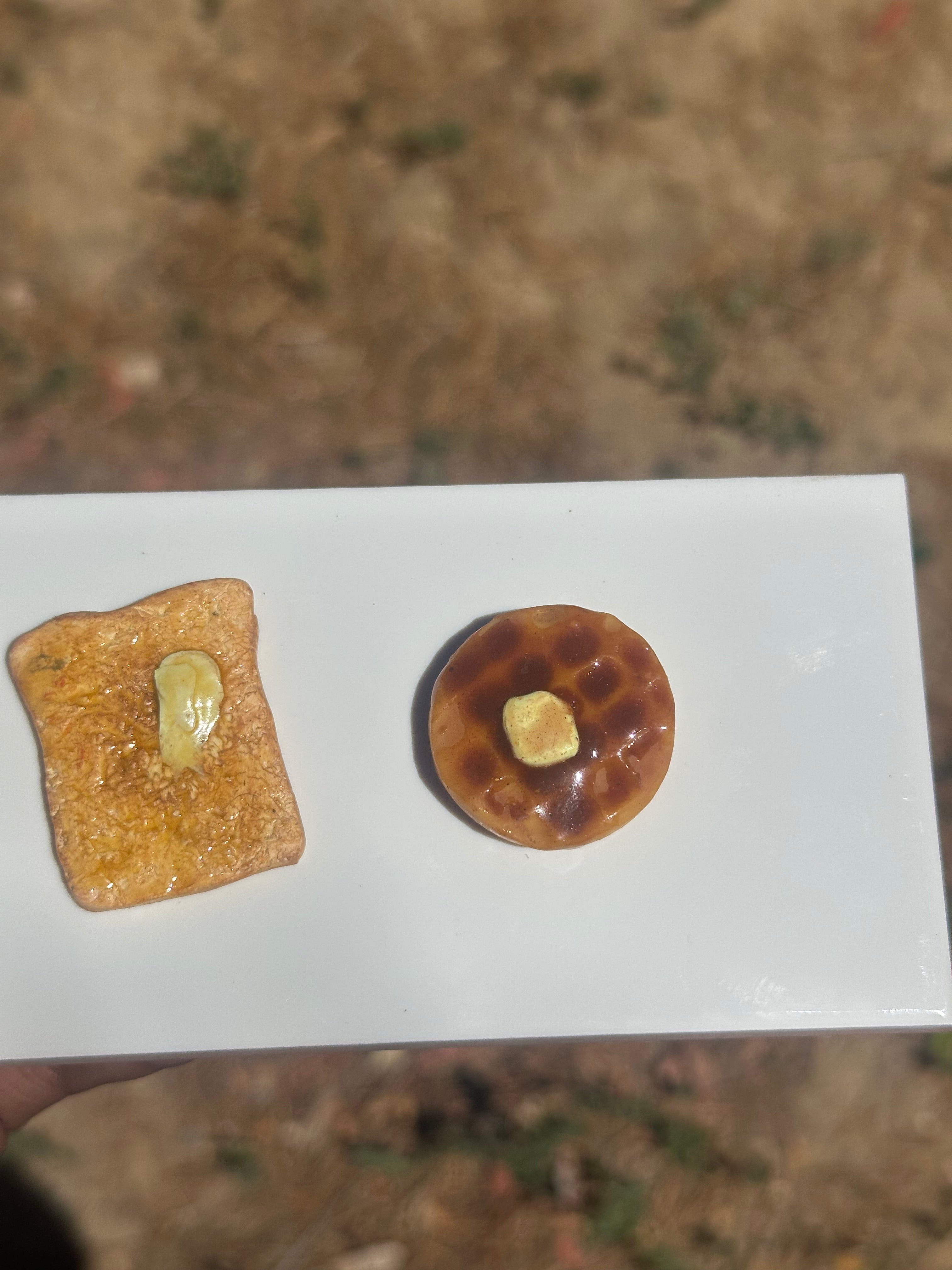 Miniature Toast and Waffle Combo